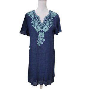THML (Anthropologie) Size L Vintage Embroidered Shift Dress Gently Used Cond.